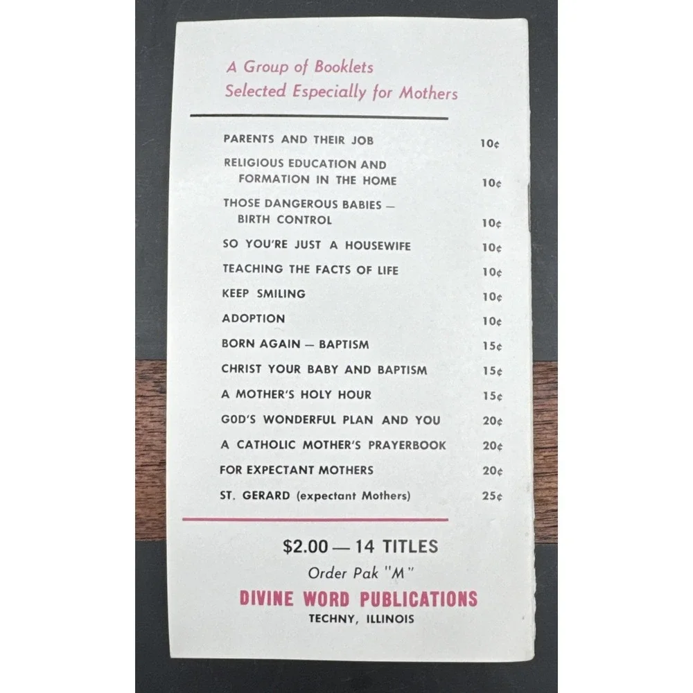 Naming Your Baby | Divine Word Publications | 1961 | 1st Edition | Vintage, HTF